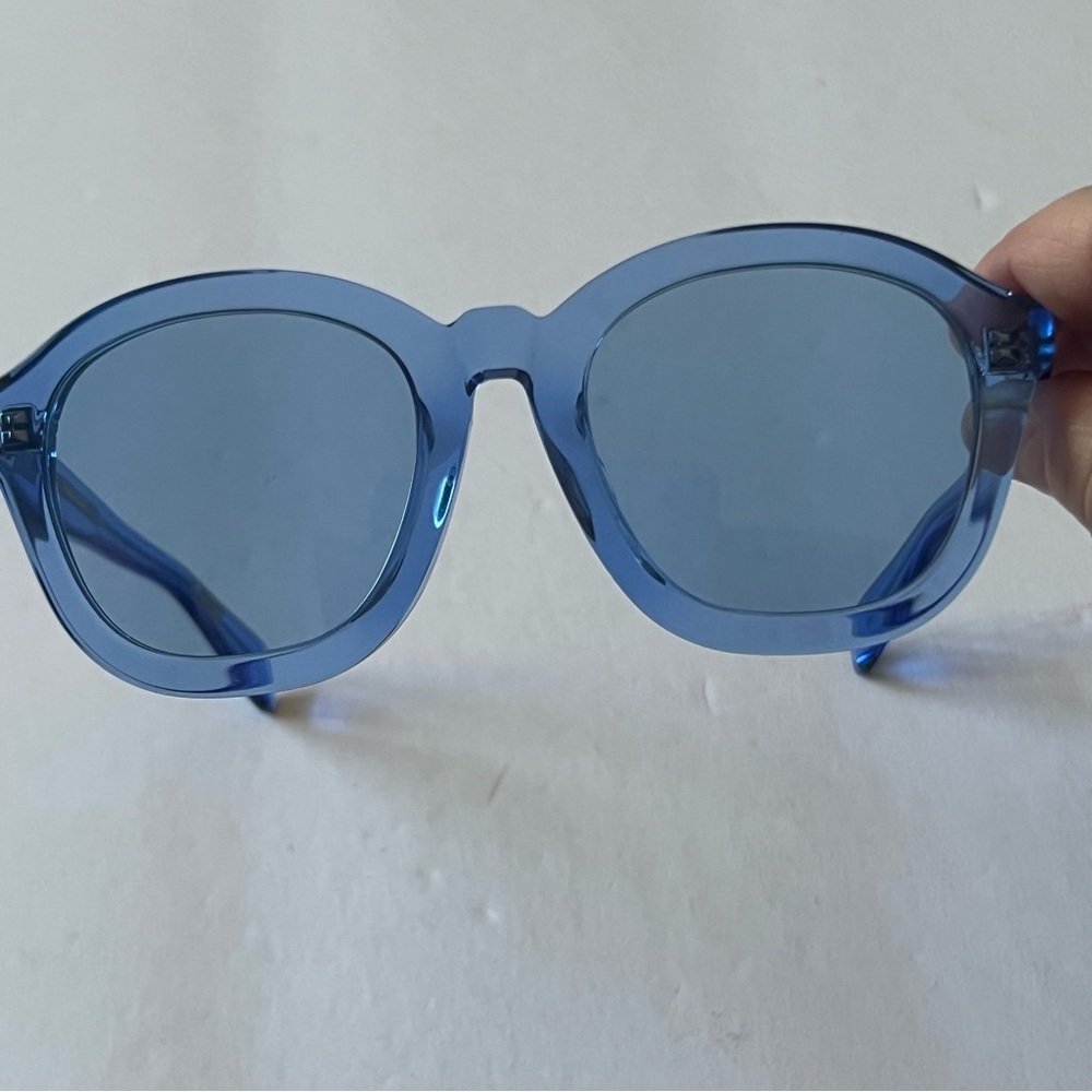 CELINE CL40017F ROUND SUNGLASSES BLUE NEW WITH CELINE CASE - Picture 12 of 16